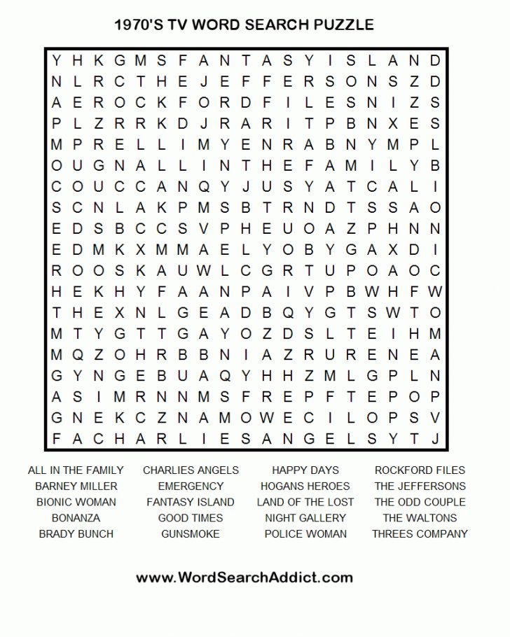 Word Search Games Printable