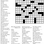 Printable Crossword Puzzles For Middle School 1