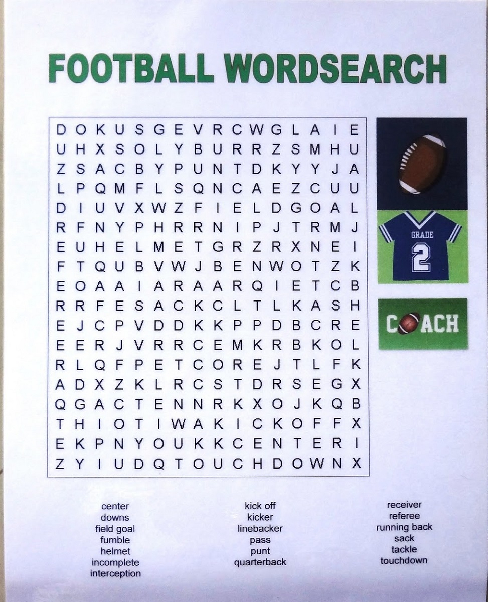 Printable Football Word Search | Activity Shelter
