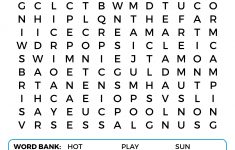 Printable Summer Word Search For Kids! – Kipp Brothers