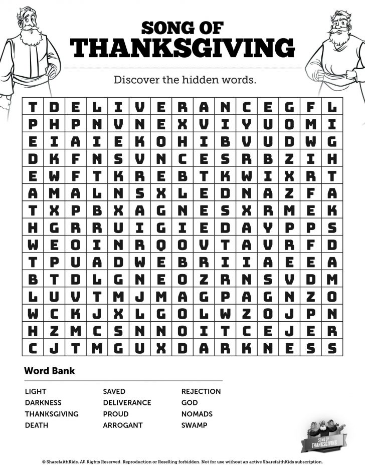 Printable Biblical Word Search Puzzles