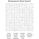 Renaissance Word Search   Wordmint