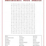Restaurant Word Search   English Esl Worksheets For Distance