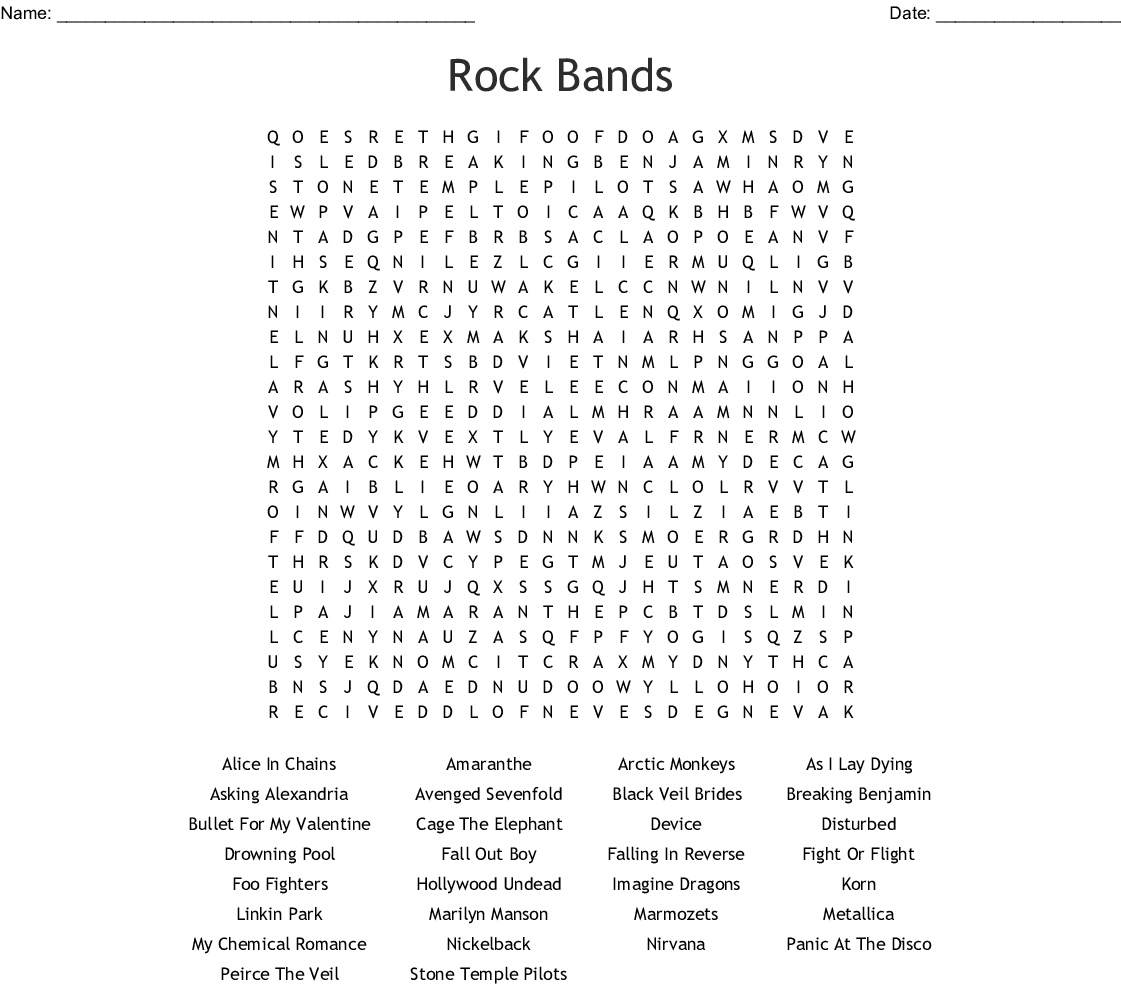 very hard word searches printable black veil brides