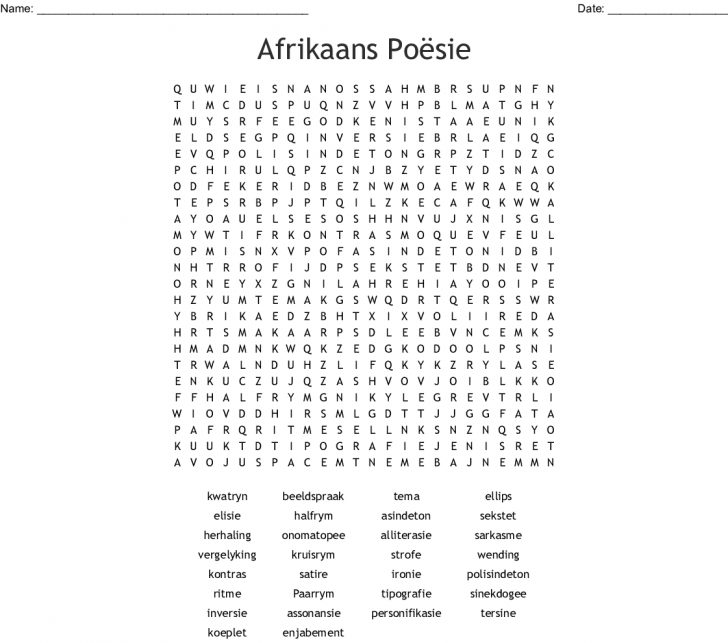 afrikaans-word-search