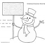 Snowman Word Search | Christmas Snowman Word Search 300X231