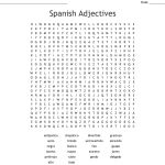 Spanish Adjectives Word Search   Wordmint