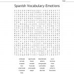 Spanish Emotions Word Search   Wordmint