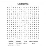 Spiderman Word Search   Wordmint