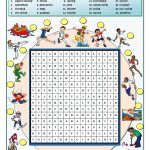 Sports Wordsearch   English Esl Worksheets For Distance