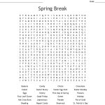 Spring Break Word Search   Wordmint