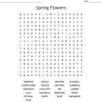 Spring Flowers Word Search   Wordmint