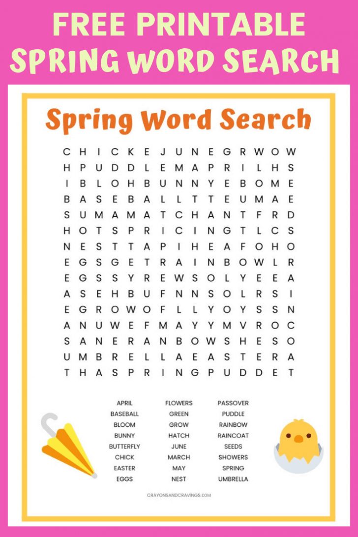 Free Printable Word Search Puzzles For Kids