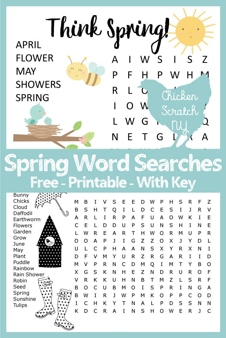 Spring Word Search | Spring Words, Spring Word Search, Kids