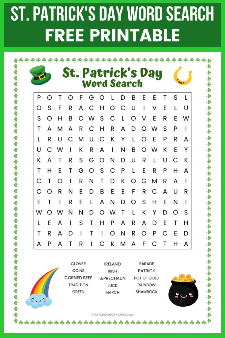 st patrick word search puzzles printable word search printable