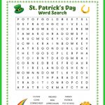 St. Patrick's Day Word Search Free Printable Worksheet