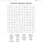 Summer Olympic Games Word Search   Wordmint