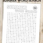 Summer Word Search Printable | Summer Words, Paper Trail
