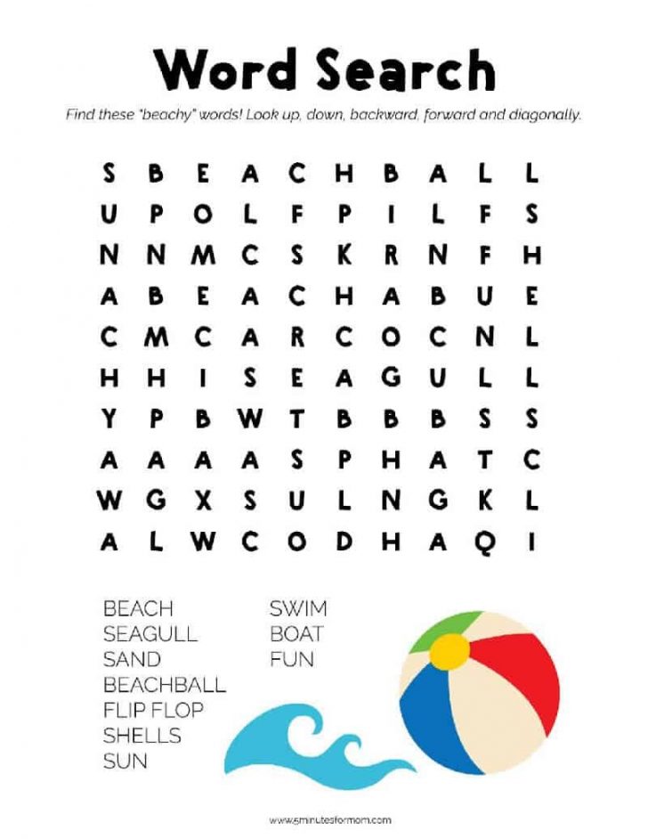 Fun Word Search Puzzles Printable