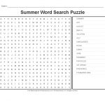 Summer Worksheets: Summer Word Search Puzzle • Free Online