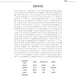 Tennis Word Search   Wordmint