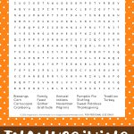 Thanksgiving Word Search Printable   Happiness Is Homemade