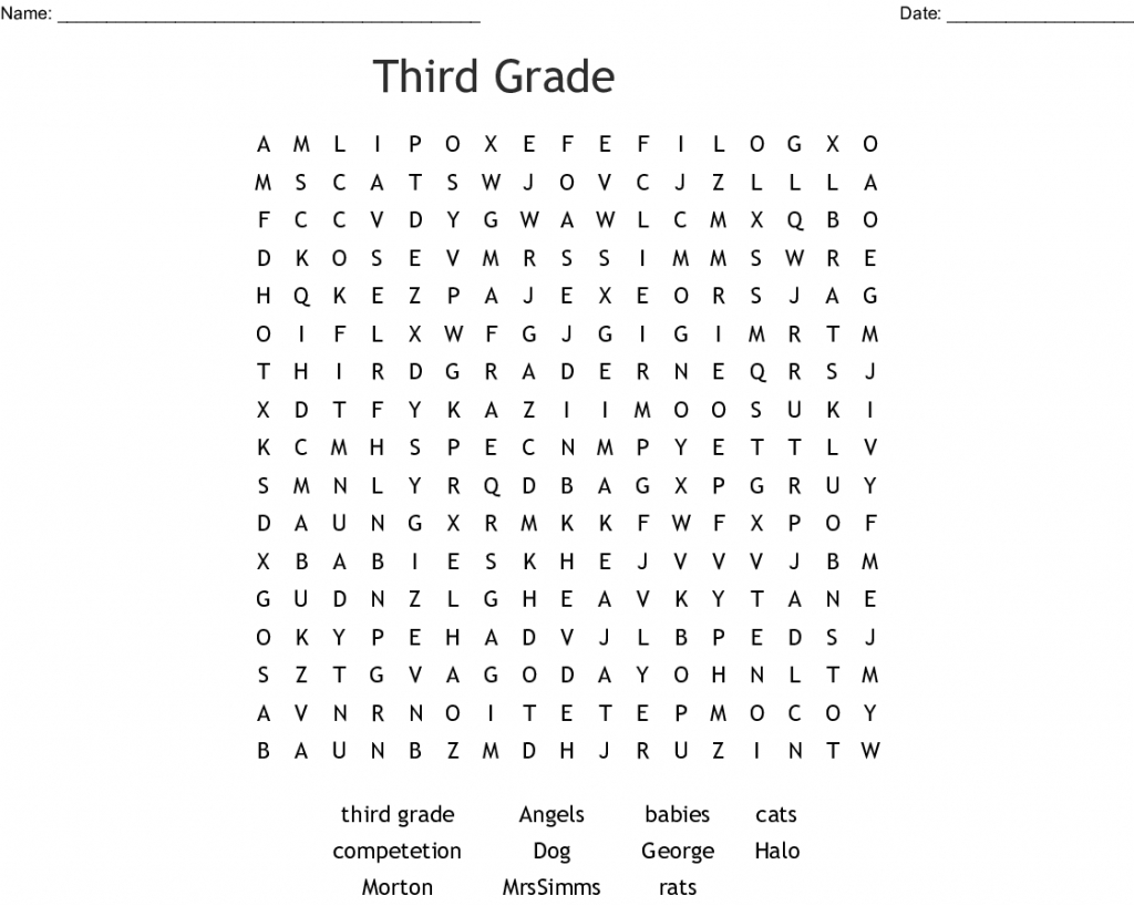 Third Grade Word Search | Third Grade, Coloring Pages For