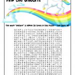 Unicorn Word Search | Woo! Jr. Kids Activities