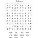 Unicorn Word Search   Wordmint