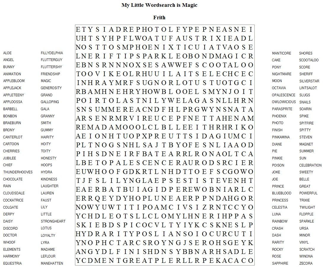 Very Hard Word Searches Printable | Frith Has Brought Us