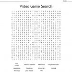 Video Game Search Word Search   Wordmint
