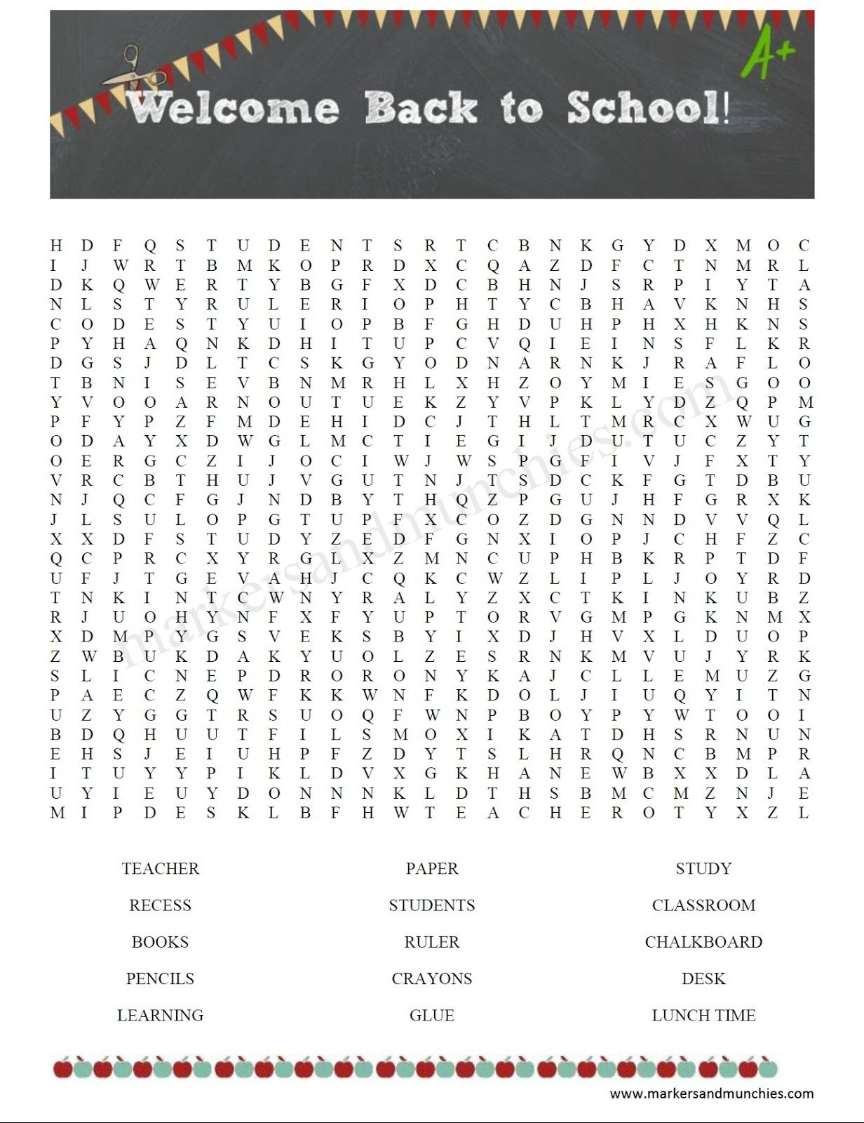 Welcome Back To School! Word Search Printable | Welcome Back