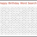 When Playing Happy Birthday Word Search, The Kid's Basic