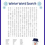Winter Word Search Free Printable (With Images) | Winter