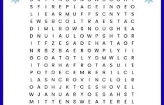 Winter Word Search Printable Worksheet With 24 Winter Themed