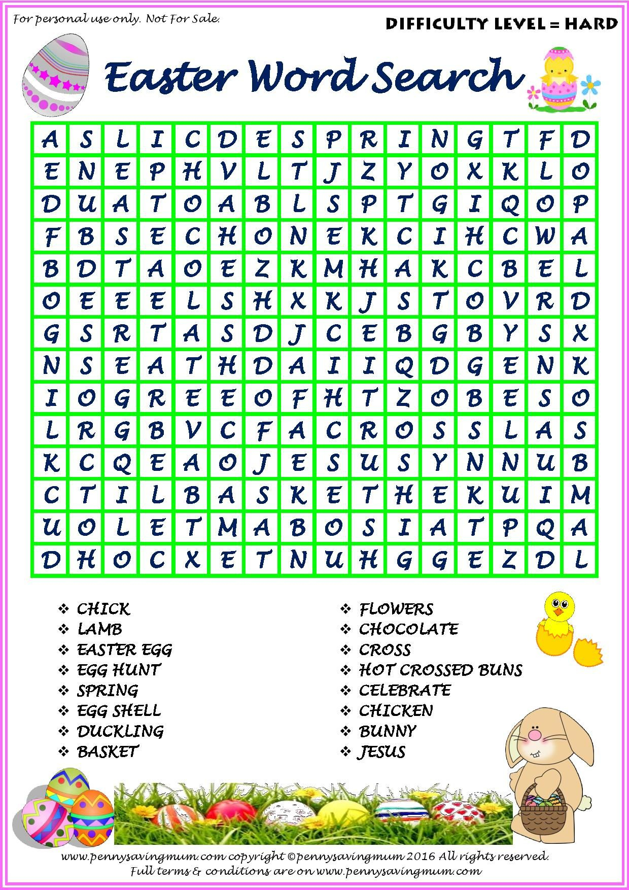 EggCellent Easter Wordsearch Wordmint Word Search Printable