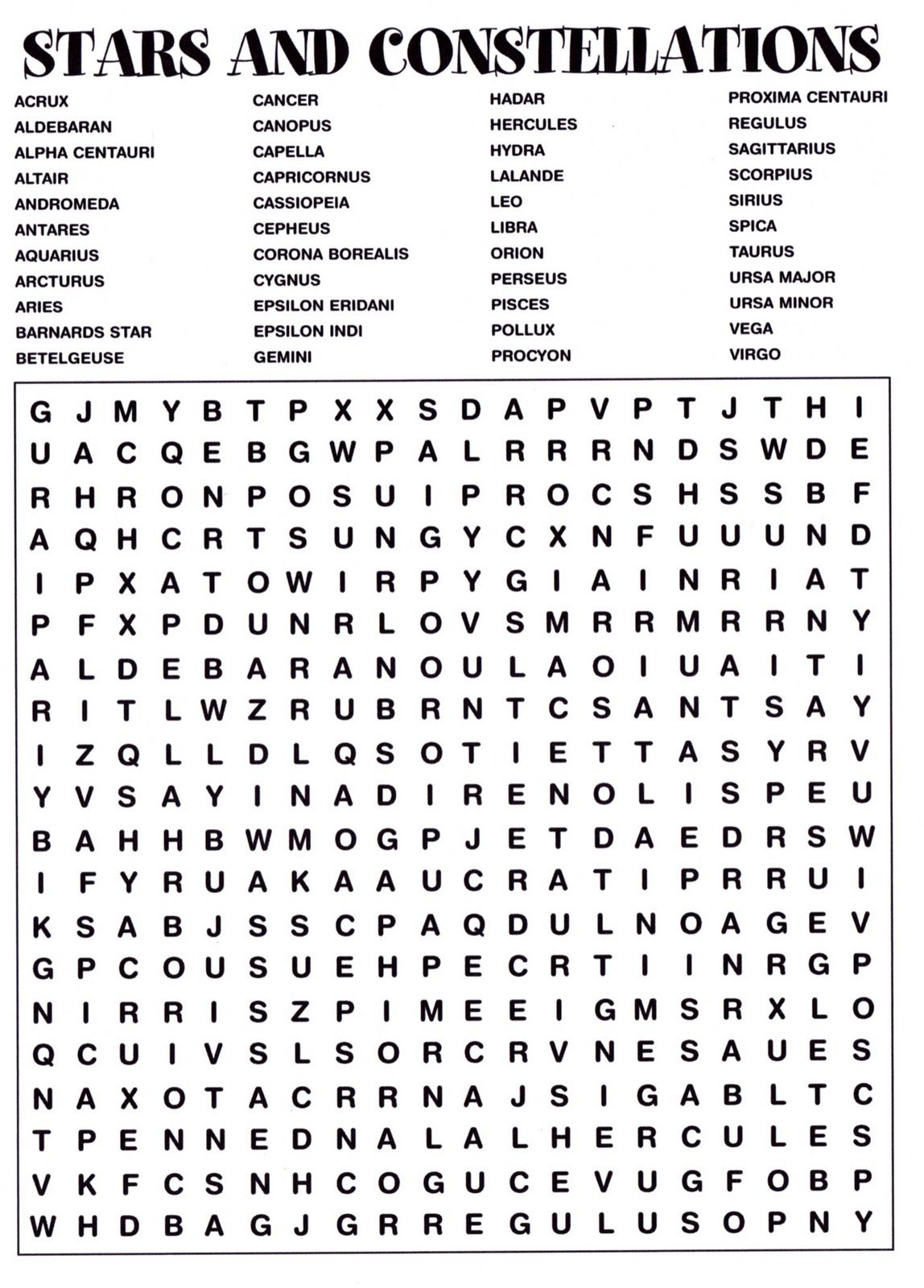 Word Search Resource 2 | Space Science English | Science