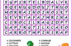 Word Search Vegetables Easy Version Pdf | Kids Word Search