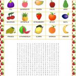 Wordsearch   Fruits   English Esl Worksheets For Distance