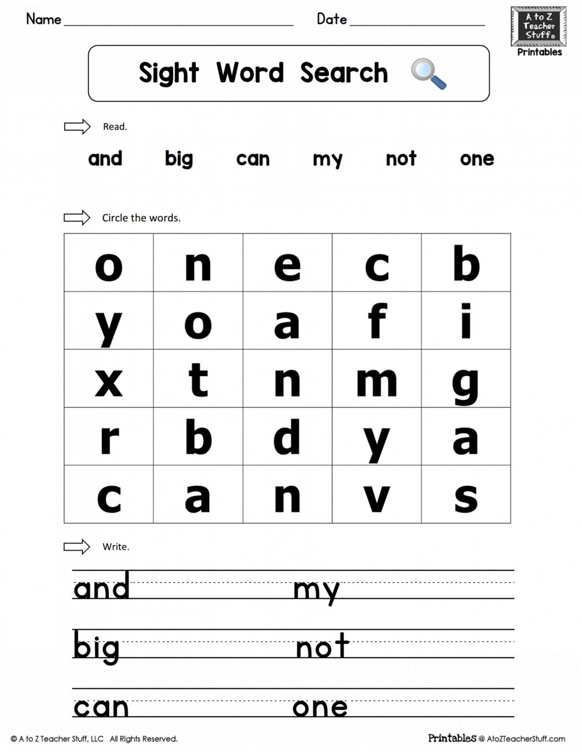 1St Grade Crossword Puzzle Worksheets | Printable Worksheets | Word ...