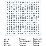 2D And 3D Shapes Word Search Puzzle