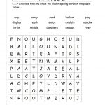 2Nd Grade Word Search | Sight Word Worksheets, 2Nd Grade
