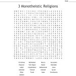3 Monotheistic Religions Word Search   Wordmint