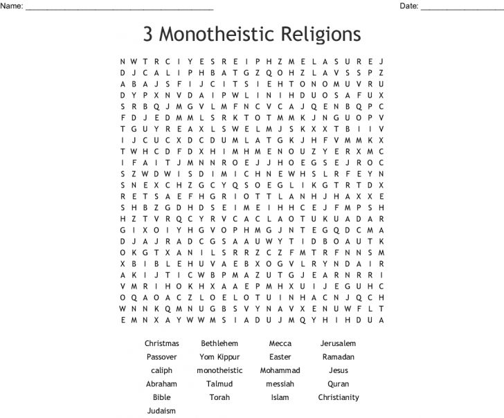 Religious Word Search Printable
