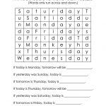 3 Worksheet Bowling Word Search Days Of The Week Word Search