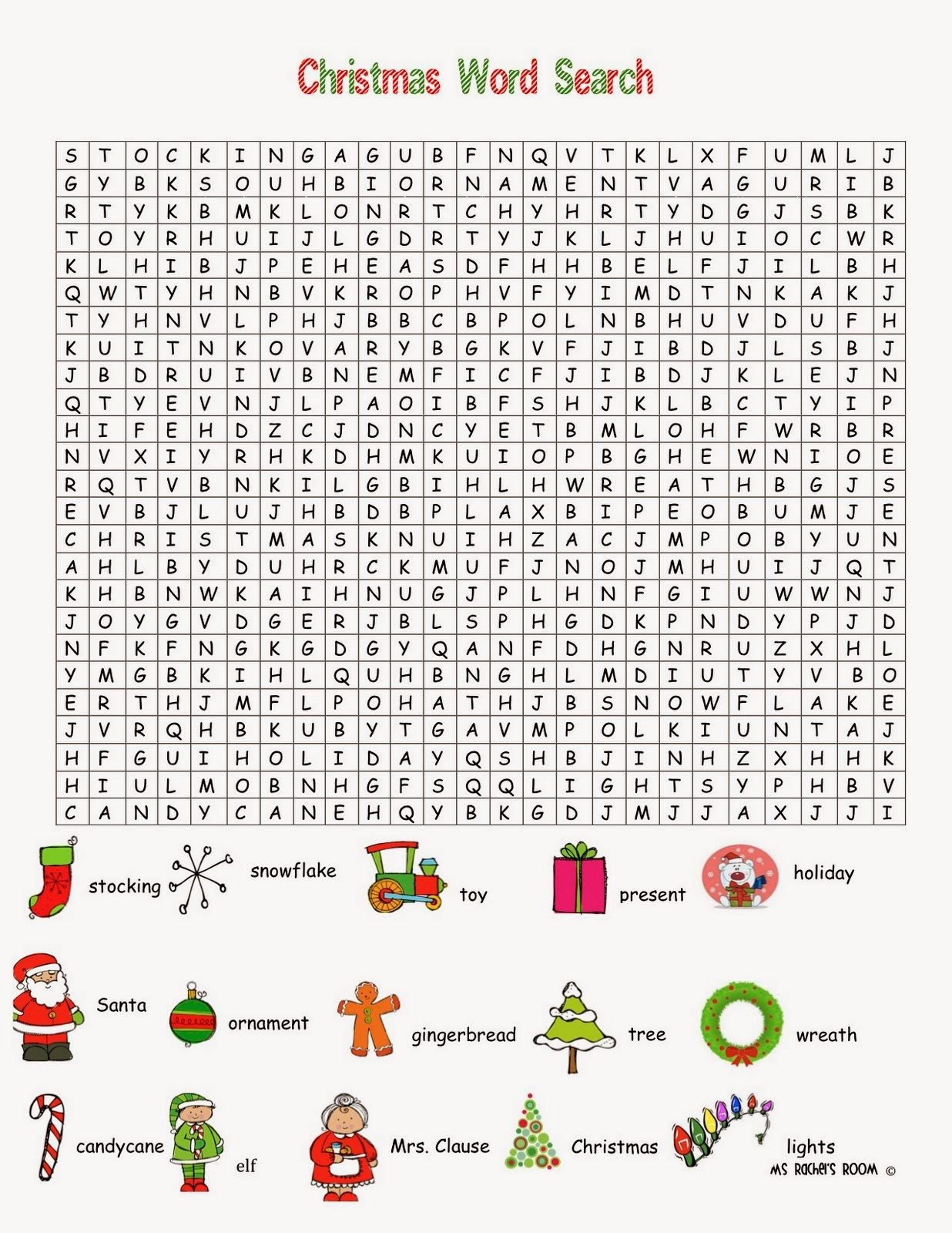 36 Printable Christmas Word Search Puzzles | Kittybabylove