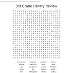 3Rd Grade Library Review Word Search   Wordmint