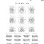 5Th Grade Class Word Search   Wordmint