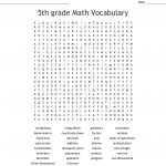 5Th Grade Math Vocabulary Word Search   Wordmint