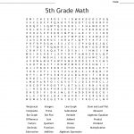 5Th Grade Math Word Search   Wordmint